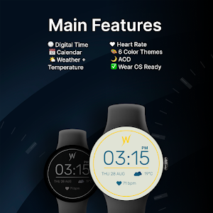 Whitespace Mono Watch Face Screenshot 1