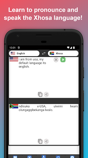 English to Xhosa Translator Screenshot 1