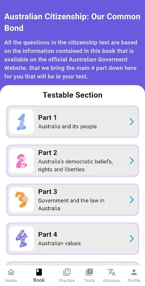 Australian Citizenship Test Screenshot 1