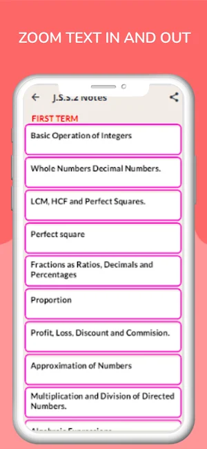 Mathematics Notes (J.S.S 1-3) Screenshot 2