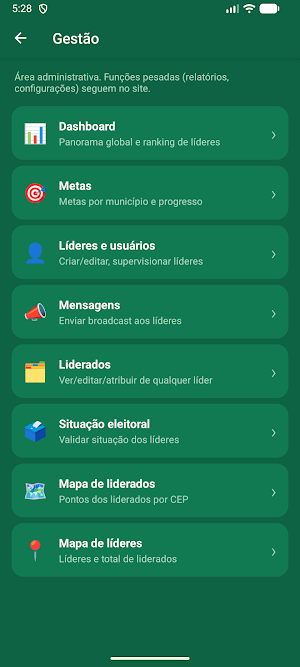 Gestão Eleitoral Screenshot 1