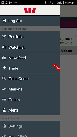 Westpac Online Investing Screenshot 0