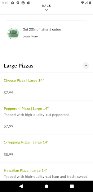Pizzaroni Pizza Screenshot 2