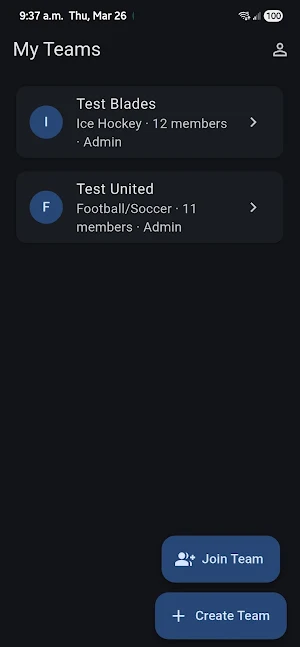 Sports Rostering Screenshot 0