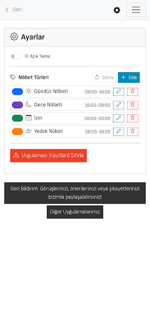 Nöbet Takvim Screenshot 2