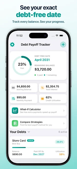 Debt Payoff Tracker Screenshot 0