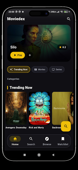 Moviedex : Movies & TV Shows Screenshot 1