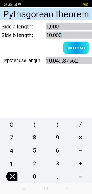 Pythagorean Theorem Screenshot 2