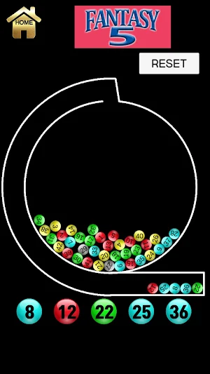 Georgia Lotto Number Generator(Physics Engine) Screenshot 1