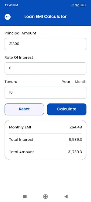 LoanCap - Loan EMI Calculator Screenshot 0