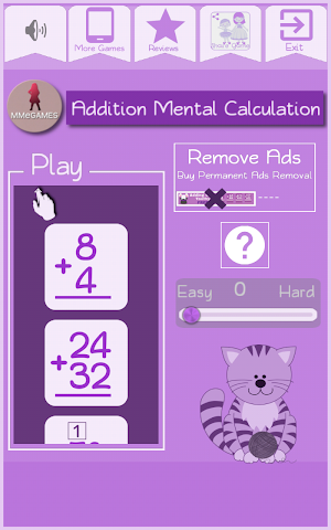 Addition Mental Calculation Screenshot 1