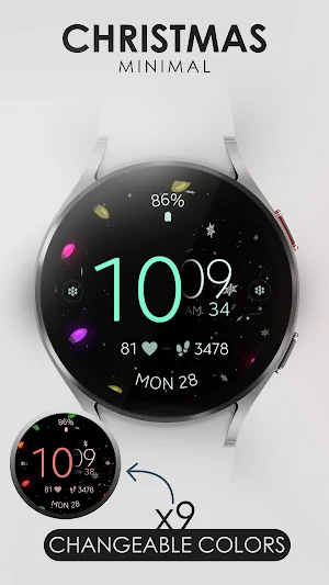 Christmas digital watch face Screenshot 2