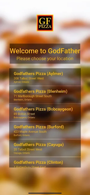 Godfathers Pizza Screenshot 0