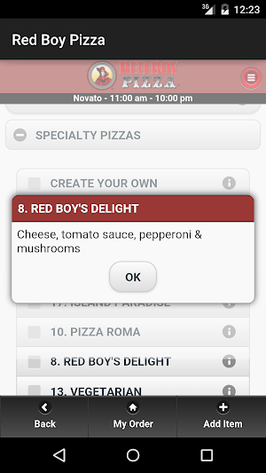Red Boy Pizza Screenshot 2