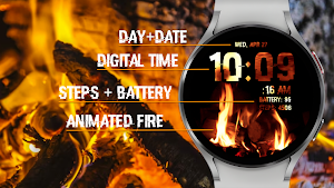 Fireplace Animated Watch Face Screenshot 3