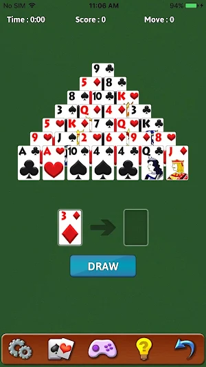 Pyramid Solitaire Screenshot 2