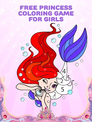 Animated Princess Coloring Book by numbers Screenshot 3