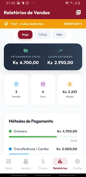 POS Cantina - Gestão de Vendas Screenshot 1