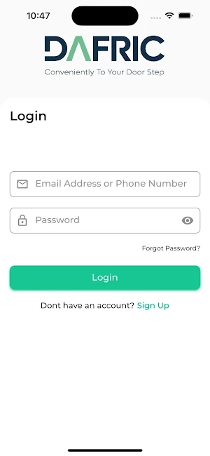 Dafric Driver App Screenshot 0