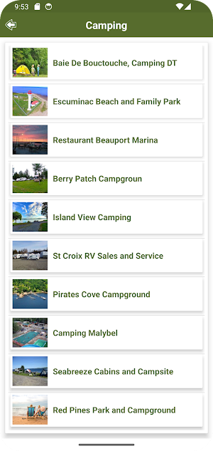 New Brunswick Campgrounds Screenshot 2