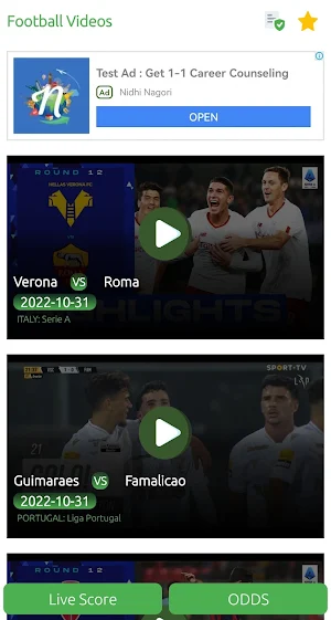 football live highlights Screenshot 0