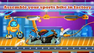 Sports Motorcycle Factory: Motorbike Builder Games Screenshot 1