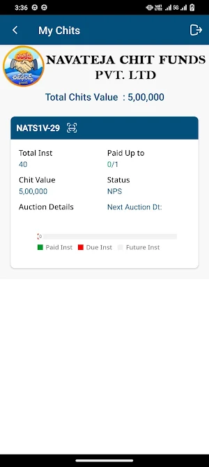 NavaTheja Chits Member Module Screenshot 2