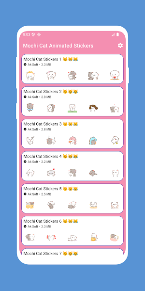 Mochi Cat Animated Stickers Screenshot 0