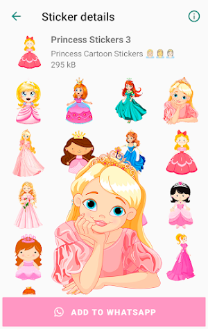 Princess Cartoon Stickers for WhatsApp Screenshot 2