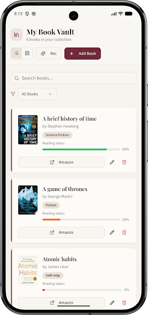 My Book Vault Screenshot 1