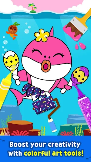 Pinkfong Baby Shark Coloring Book Screenshot 3