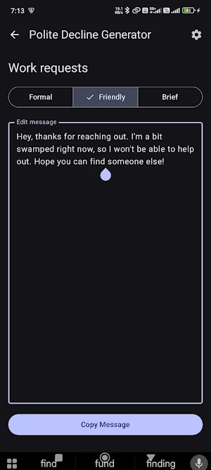 Polite Decline Generator Screenshot 2