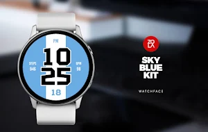 Sky Blue Kit Watch Face Screenshot 0