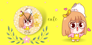 Cartoon kawaii watch face 2023 Screenshot 1