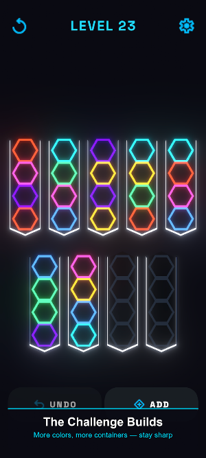 Neon Sort: Hex Color Puzzle Screenshot 0
