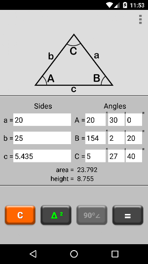 Triangle Calculator Pro Screenshot 3