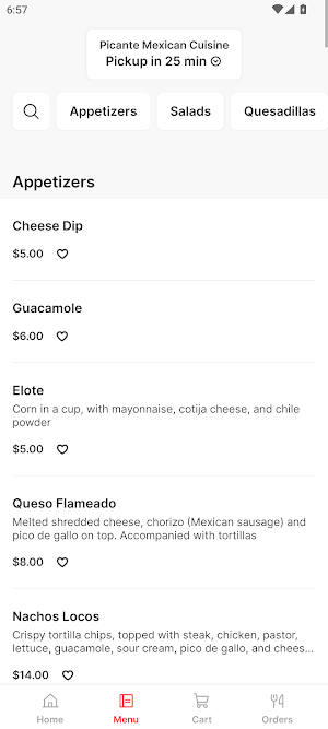 Picante Mexican Cuisine Screenshot 1