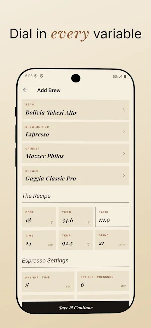 Beanwise: Coffee Brew Tracker Screenshot 1