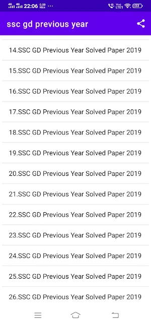 Ssc gd previous year paper practice set Screenshot 1