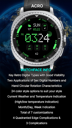 ACRO Sports Digi YD3 Watchface Screenshot 3