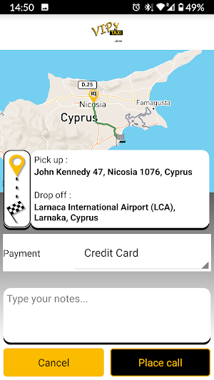 VIPS TAXI Screenshot 2