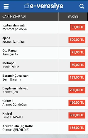 E-Veresiye Screenshot 0
