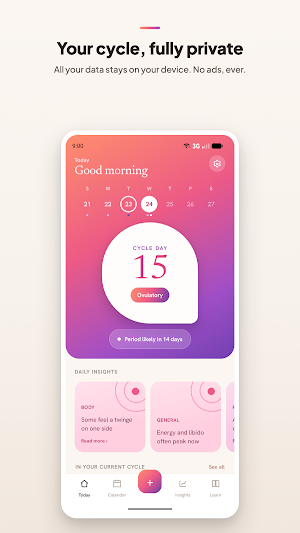 Tide: Period & Cycle Calendar Screenshot 0