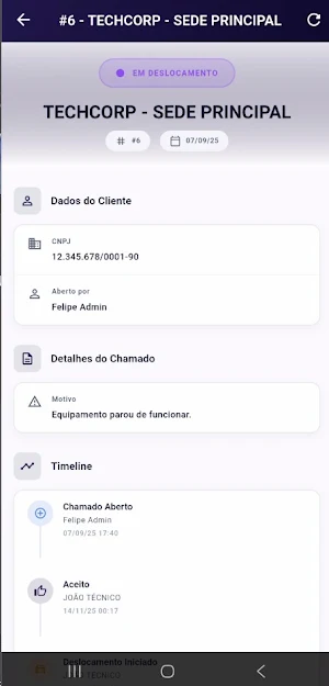 AppChamado Screenshot 3