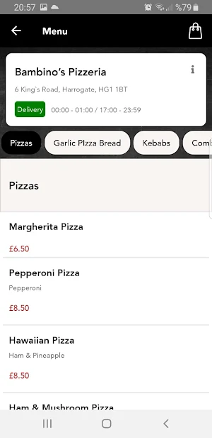 Bambino's Harrogate Screenshot 1