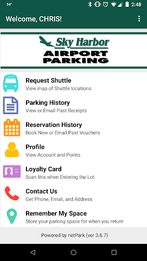 Skyharbor Airport Parking Screenshot 0