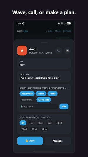 AmiGo — Friends Nearby Screenshot 1