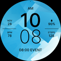 Blue Sporty Fit Watch Face