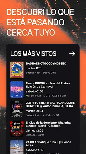 Venti - Eventos en vivo Screenshot 3