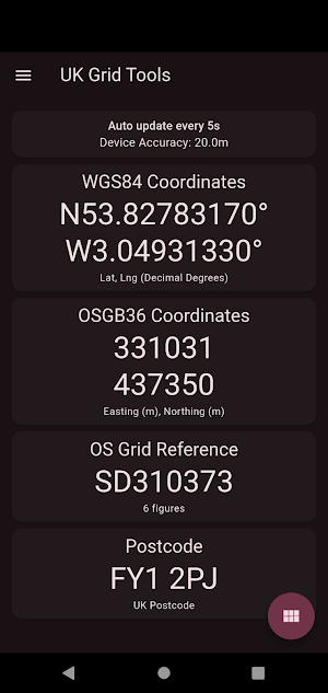Grid Reference UK - OSGB36 Screenshot 1